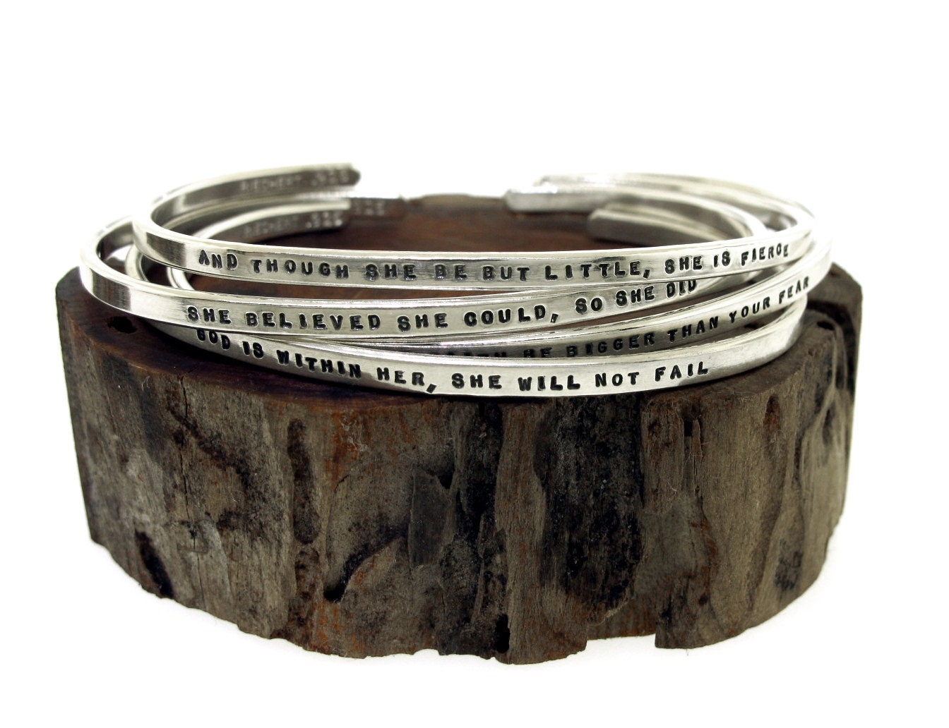 Silver Bracelet, hand stamped sterling cuff bracelet custom made with…