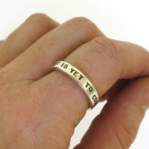 Sterling Silver Ring, THICK BAND Posey Ring, custom made ring personalized with your message, hand stamped jewelry image 9