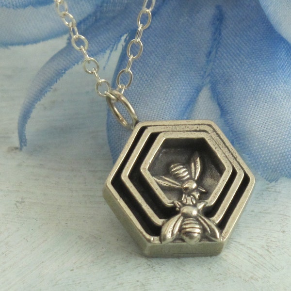 Honeycomb Necklace - in sterling silver by Kathryn Riechert