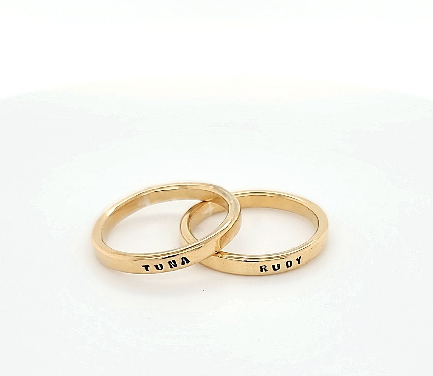 Brass Ring, Smooth Like Butter Style Posey Ring, custom made and pers…
