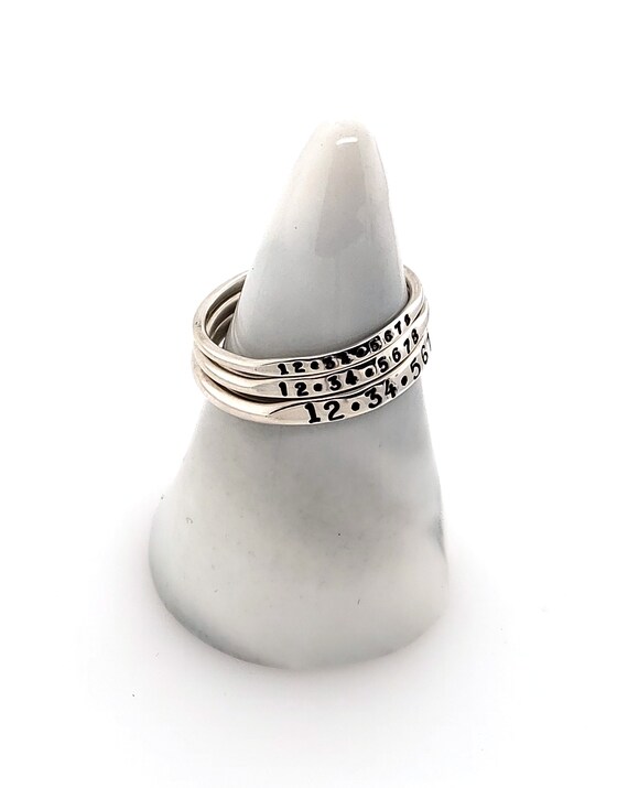 Stacking Ring stackable jewelry by Kathryn Riechert hammered ring line textured sterling silver ring
