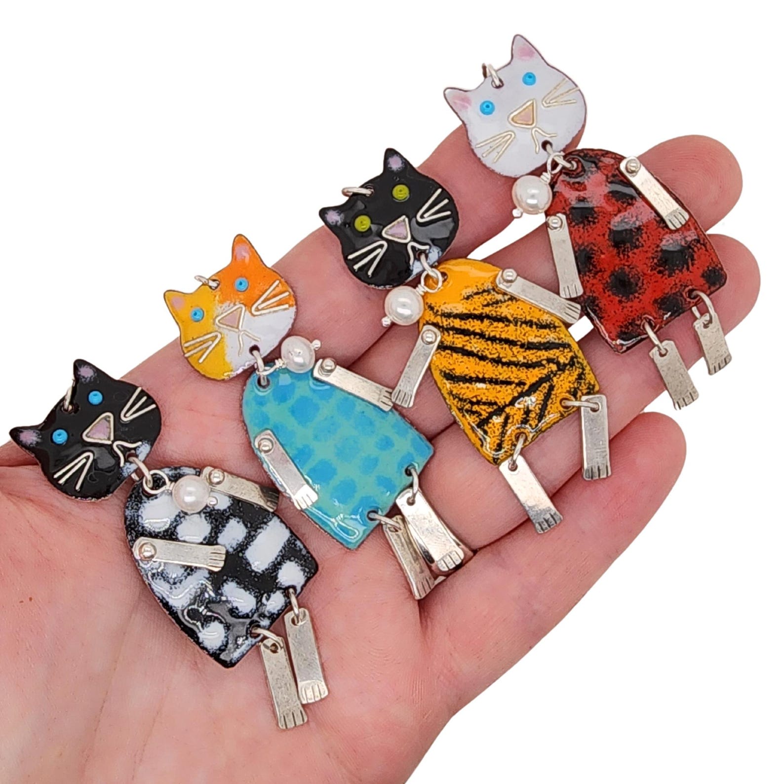 Charming Witchy Cat Lady Pendant Necklace