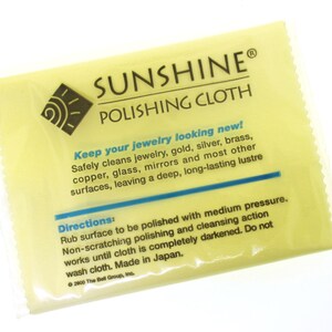 Sunshine brand polishing cloth for removing tarnish from silver image 1