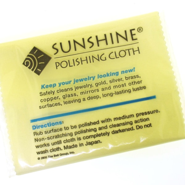 Sunshine brand polishing cloth for removing tarnish from silver