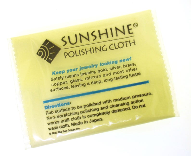 Sunshine brand polishing cloth for removing tarnish from silver image 1