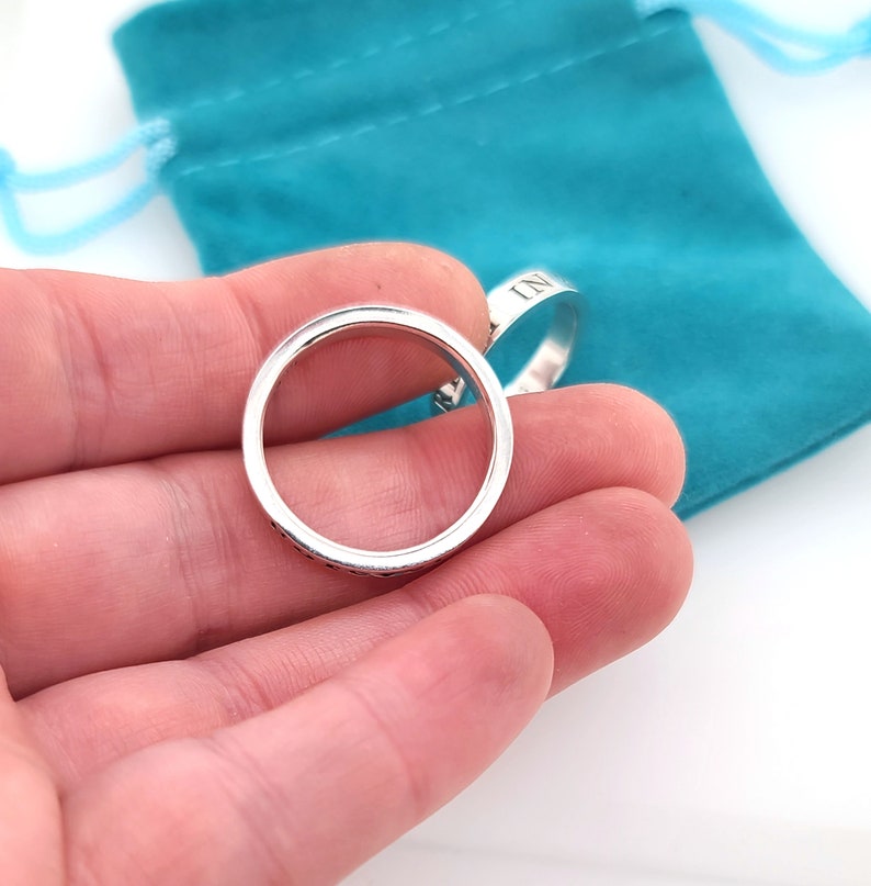 Sterling Silver Ring THICK BAND Posey Ring Custom Made Ring Etsy