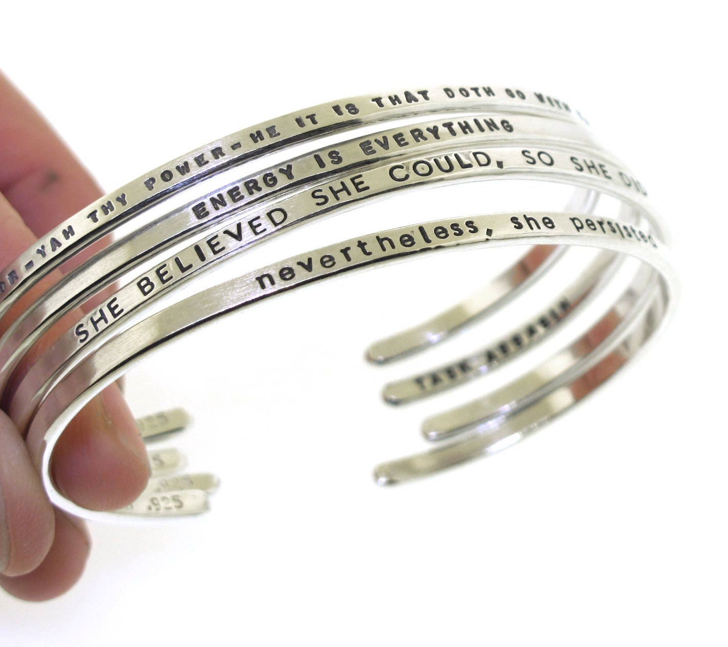 Personalized Bracelet, custom hand stamped sterling silver cuff with …