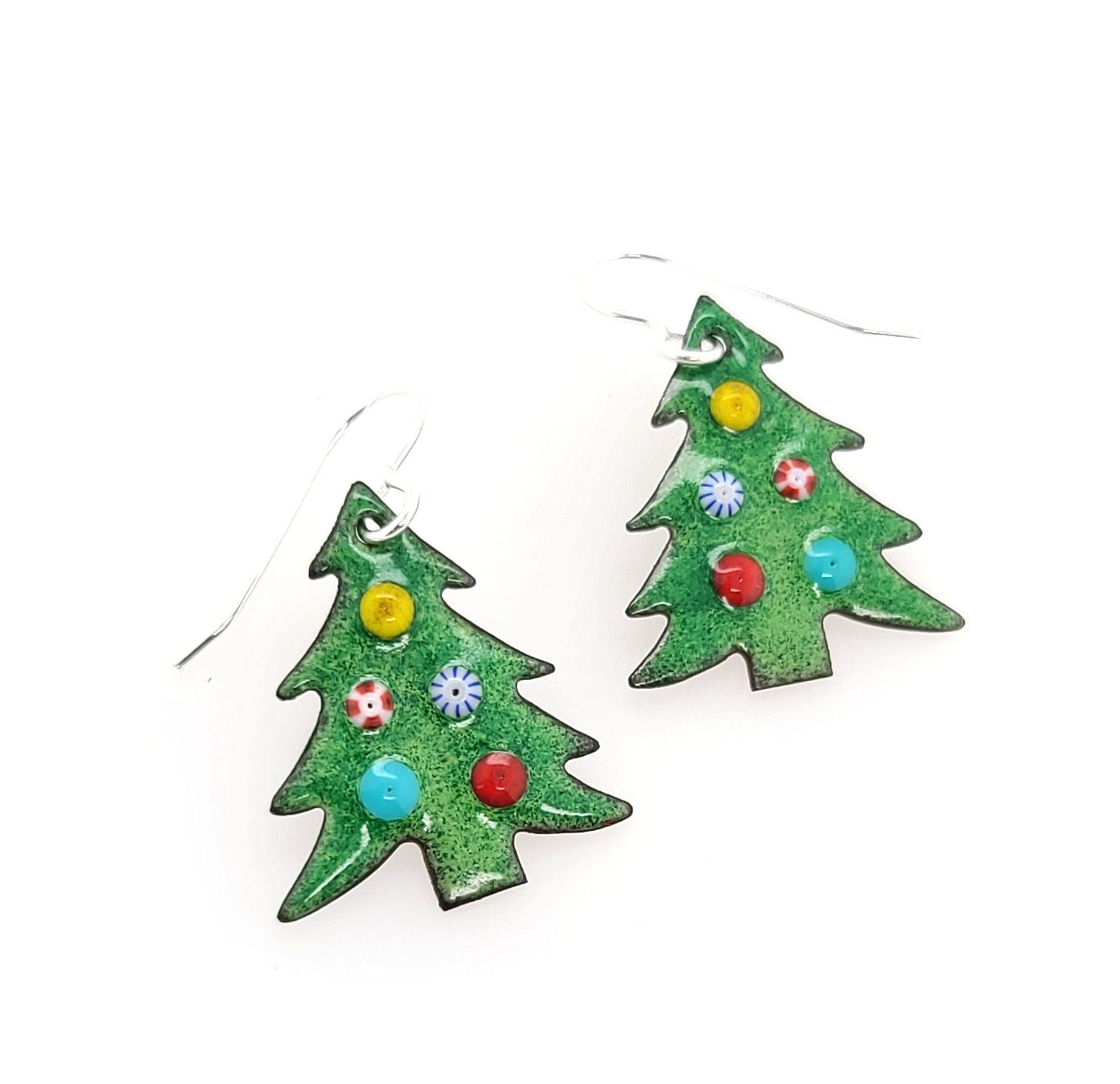 Christmas Tree Earrings, holiday jewelry, holiday earrings, Christmas…