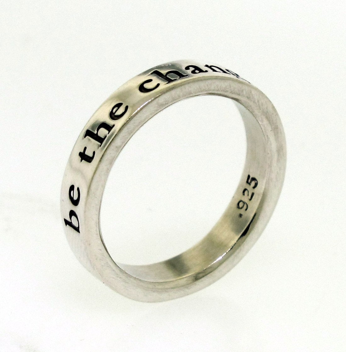 Sterling Silver Ring, THICK BAND Posey Ring, custom made ring inscrib…