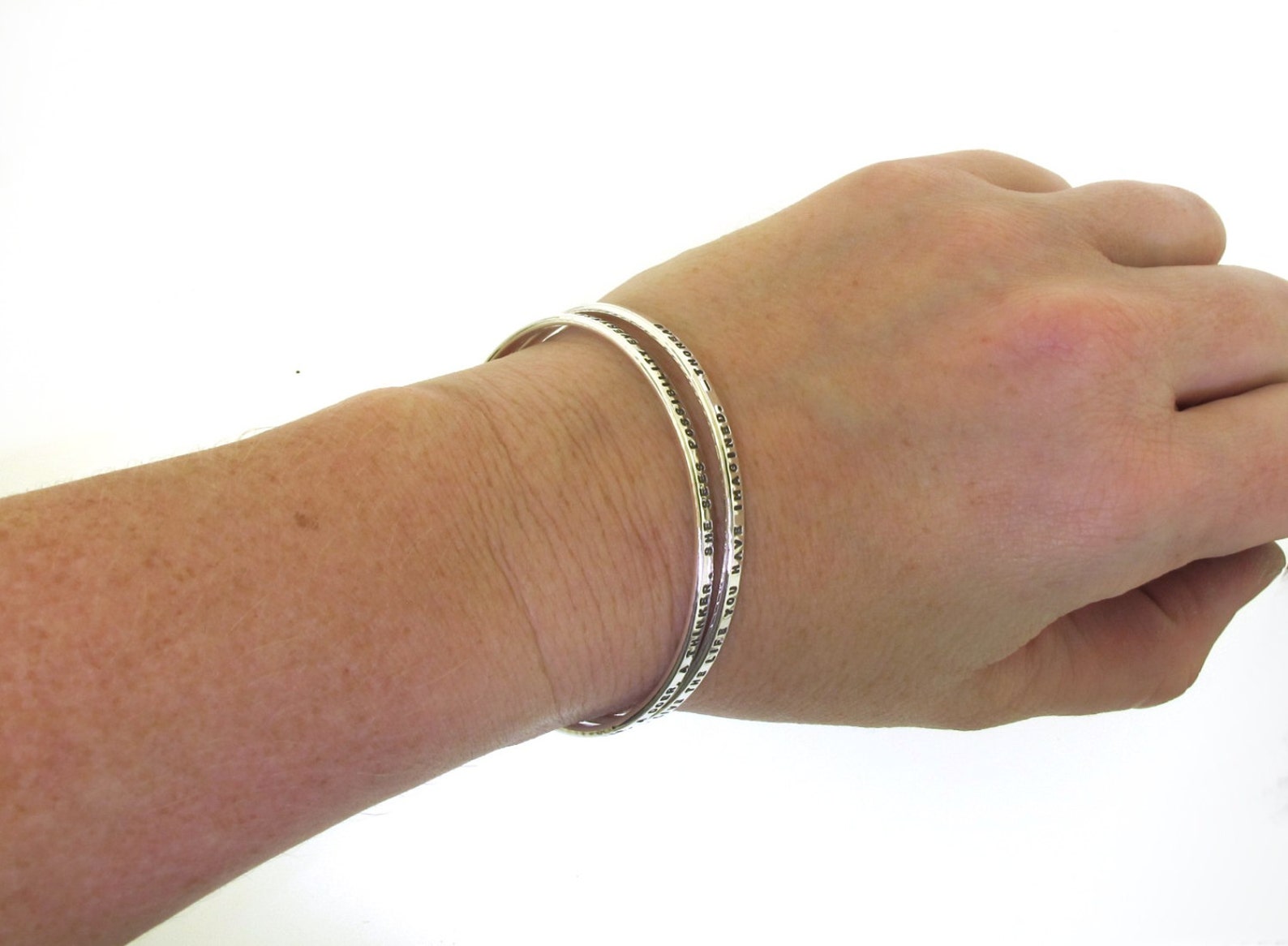 Bangle Bracelet Personalized Silver Bangle Bracelets for Etsy