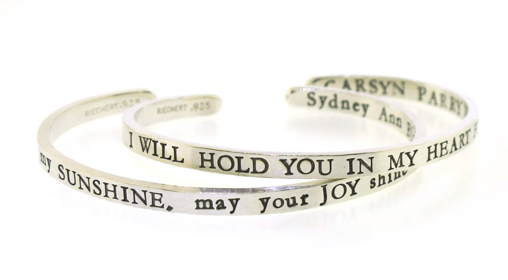 Personalized Bracelets for Women, Silver Bracelet Hand Stamped Custom…