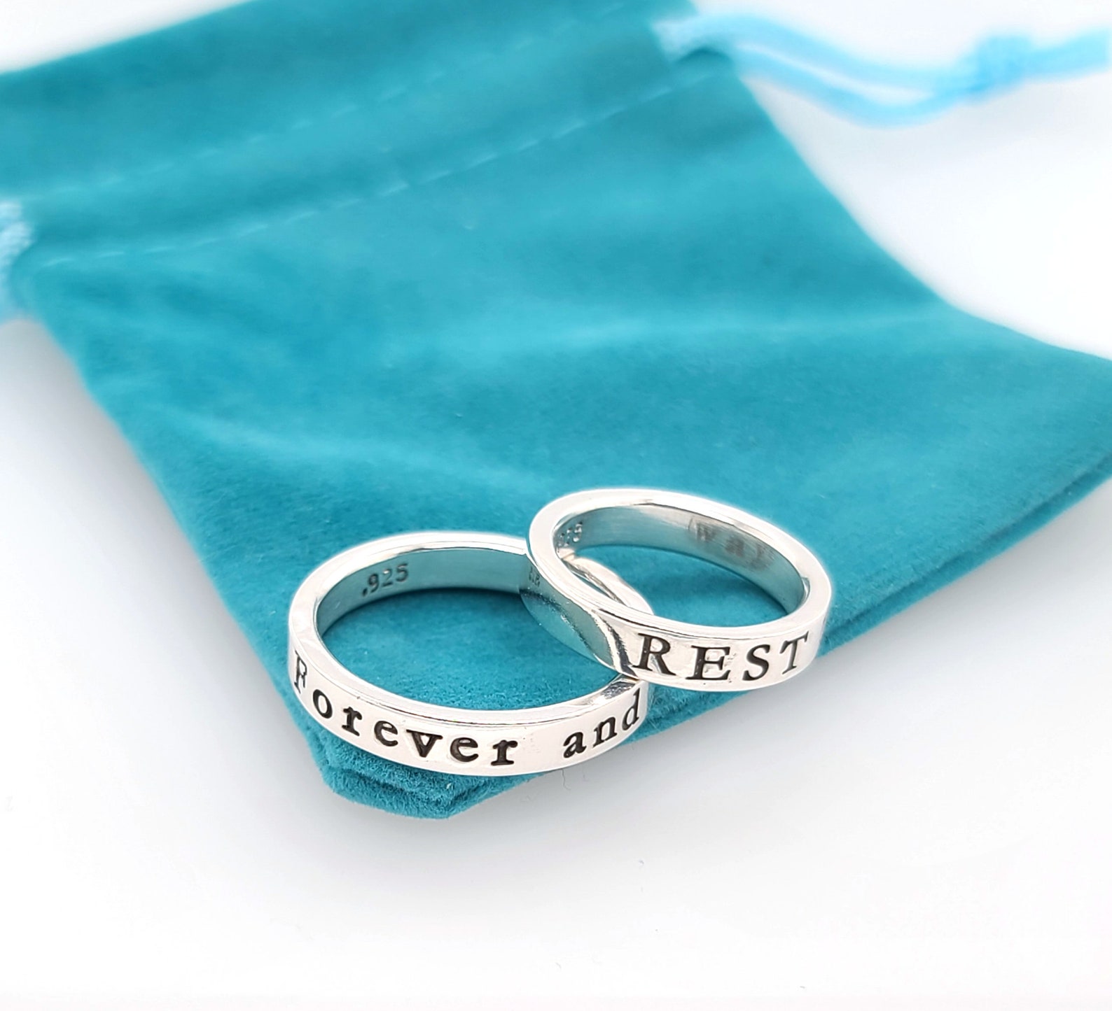 Sterling Silver Ring THICK BAND Posey Ring Custom Made Ring Etsy