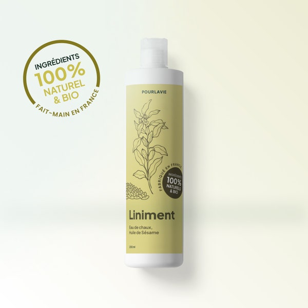 Liniment nettoyant naturel-Nettoyant-Démaquillant Bio-Peaux réactives-Acné-Respecte PH de la peau-Peaux à problèmes-Déshydration-Adoucissant