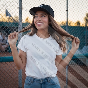 Bella Canvas 3001 White Mockup, Baseball Shirt Mockup, Bella Canvas 3001 Mockup, White T Shirt Mockup, 3001 White Mockup, Model Mockup,