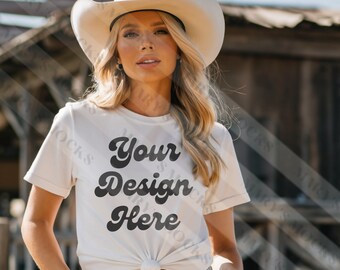 Western Mockup, Bella Canvas 3001 Mockup, Cowgirl Mockup, Desert Mockup, Bella Canvas 3001 western, Western white Mockup, Desert 3001 mockup