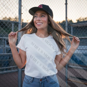 Bella Canvas 3001 White Mockup, Baseball Shirt Mockup, Bella Canvas 3001 Mockup, White T Shirt Mockup, 3001 White Mockup, Model Mockup,