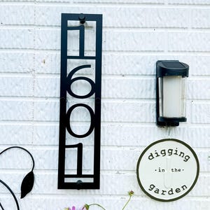 Vertical House Number Sign, Address Number Sign, Modern House Number, Custom Address Plaque, Vertical House Numbers, Address Sign