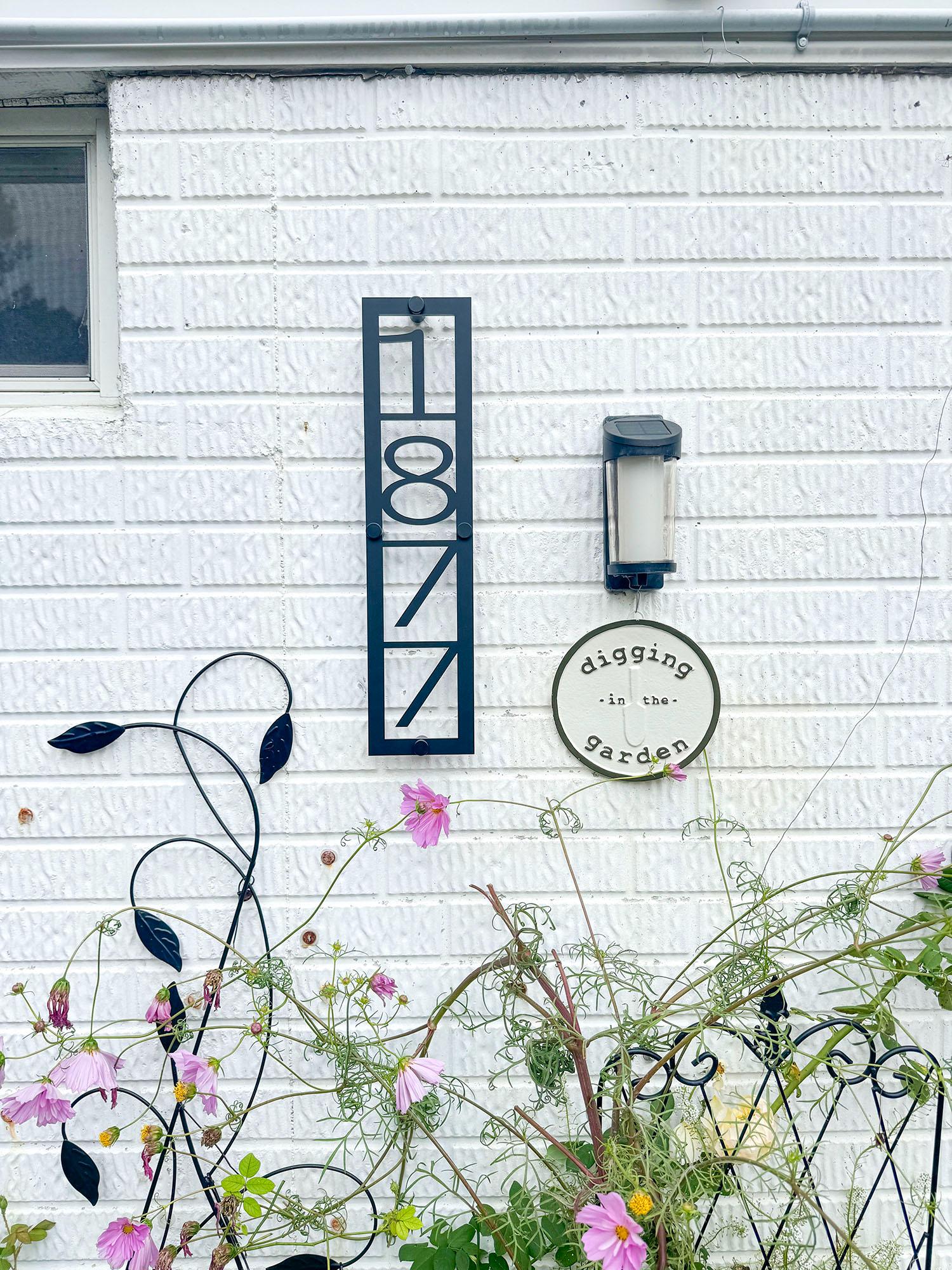 Custom Modern House Number Plaque | Vertical Address Sign ...