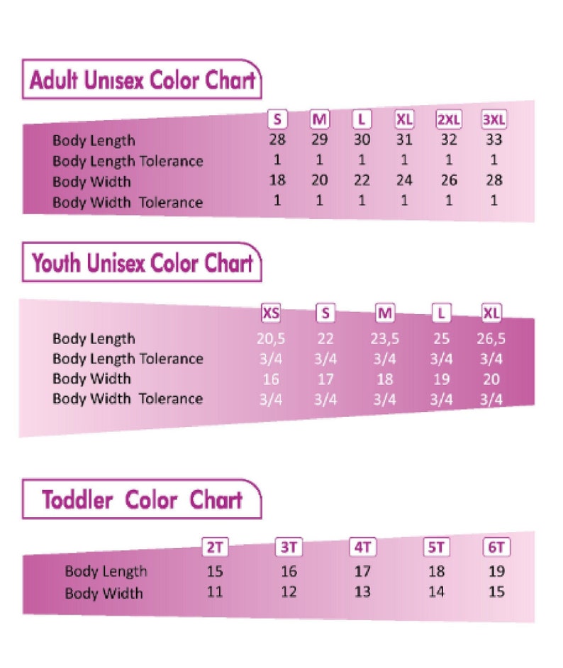 Op de afbeelding: Een maattabel voor unisex kleding voor volwassenen, jongeren en peuters. De tabel toont lichaamslengte- en breedtematen in centimeters voor verschillende maten, waaronder S, M, L, XL, 2XL en 3XL voor volwassenen, XS tot XL voor jongeren.