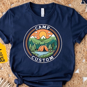 Custom Camp Shirt, Family Camping T-Shirt, Camp Crew Tee, Group Camping Shirt, Friends Trip Apparel, Family Adventure Shirt image 2