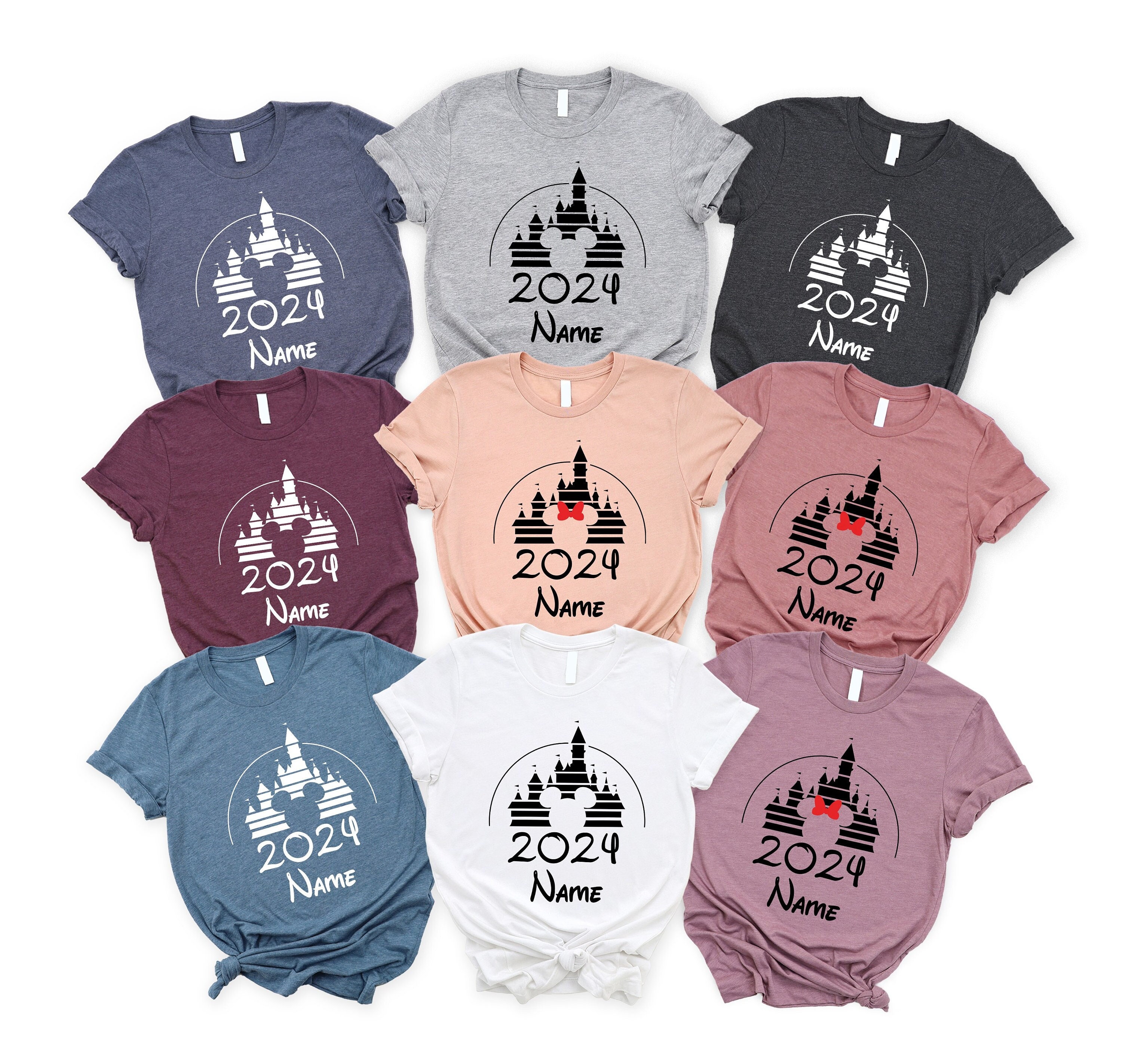 Discover Custom Disney Family Vacation 2024 Shirts, Personalized Family Trip Shirts, Disney Matching Shirts, Disneyland Shirt, Disneyworld Shirt