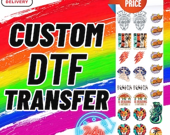DTF Gang Sheet Custom Transfer, Custom DTF Print, DTF Print Design, Custom Logo Dtf Sheet, Bulk Dtf Transfer, Wholesale Dtf Print