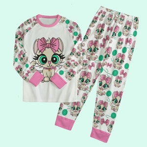 Kitten Print Pjs