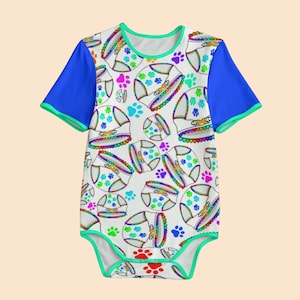 Rainbow Diaper Print Onesie