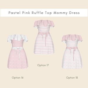 Pastel Ruffle Top Mommy Dress