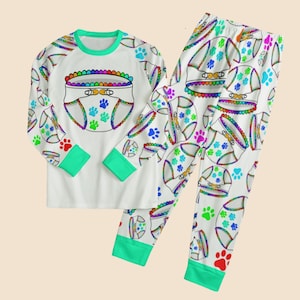 Rainbow Diaper Print Pjs