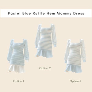 Pastel Ruffle Hem Mommy Dress