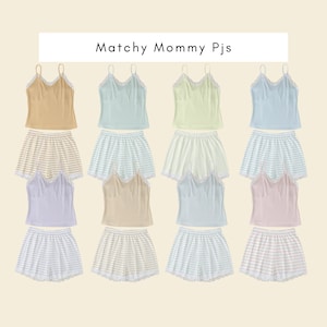Pastel Matchy Mommy Pjs