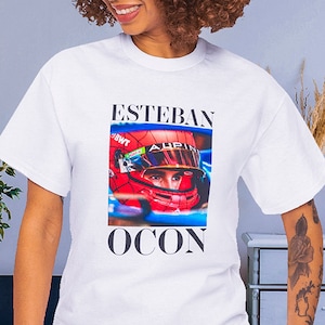 UNISEX Esteban Ocon T-Shirt, Vintage Esteban Ocon print Shirt, F1 shirt, Racing Team T-shirt, Fan Gift, Formula 1 Shirt, Racing Fan Tee