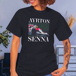 UNISEX Ayrton Senna T-Shirt, Vintage Ayrton Senna print Shirt, F1 shirt, Racing Team T-shirt, Fan Gift, Formula 1 Shirt, Racing Fan Tee 1992