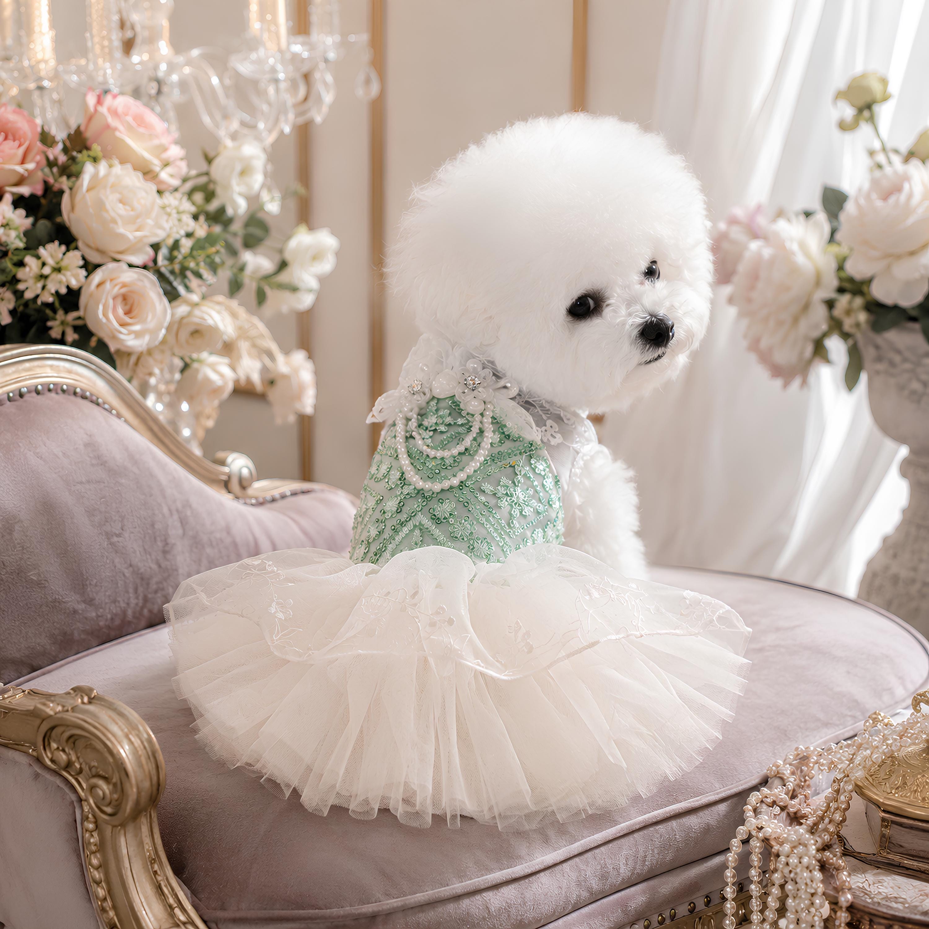 mint green dog dress Summer 25