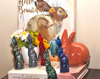 General Rabbit Resin Figurine- Bunny Decor- Rabbit Paperweight- Bunny Resin Figure- Rabbit Sculpture- Handmade Bunny Rabbit Decor