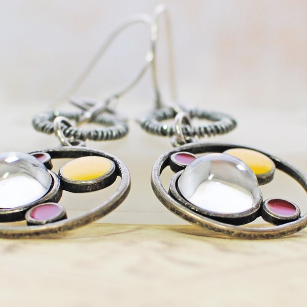 Oh, Bohemia Silver Circles Earrings