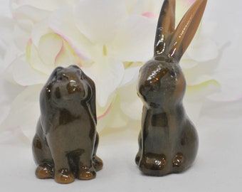 Caramel Brown Resin Bunny Figurine- Rabbit Resin Figure- Brown Bunny Sculpture- Handmade Gift Bunny Rabbit Decor- Rabbit Memorial Gift