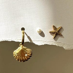 Ocean Stud Earrings | Coastal Earrings | Earrings Set | Beach Jewelry | Beach Jewellery | Stainless steel Earrings | Starfish Shell Earrings