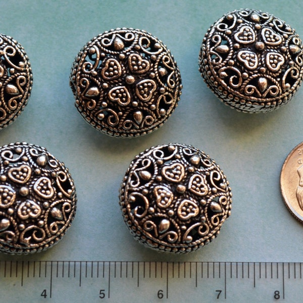 Beautiful Ornate Sterling Silver Filigree Focal Beads for Jewelry Making