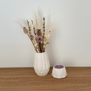 Mini dried flower bouquet/ tealight holder/ dried flower bouquet with vase/ handmade vase and tealight holder/ gift/ decoration/ DIY