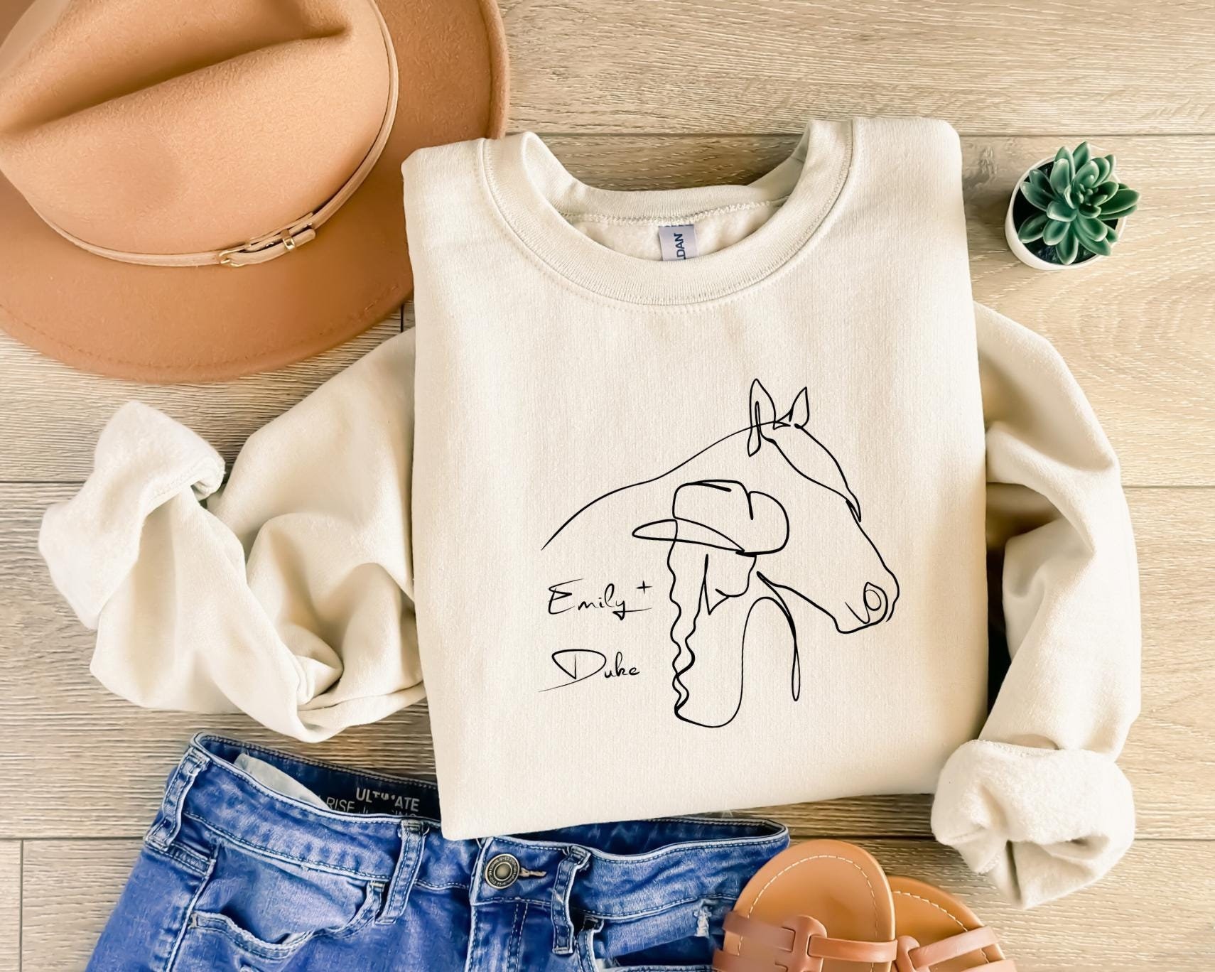 Custom Horse Sweater Birthday Gift for Horse Lover Custom Horse Sweater Horse Sweatshirt Custom Horse Sweater for Women Present Equestrian