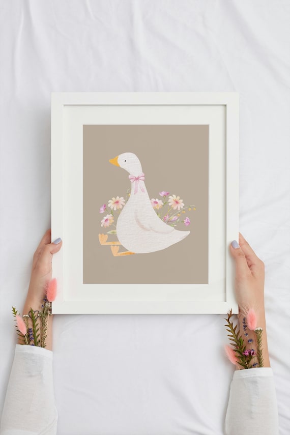 Silly Goose Printable for Girl Nursery Decor Silly Goose Wall Art for Playroom Goose Decor Goose Print Cute Goose Print for Baby Room