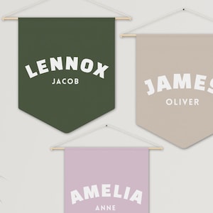 Custom Name Banner Custom Pennant Personalised Wall Banner Kids Room Decor Nursery Wall Art Custom Gift for Baby Custom Baby Name Banner