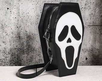 Halloween Ghost Handtas Portemonnee Vrouwen Grappig Ongebruikelijk Borsttas Ghostfaced Anime Schouder Crossbody Tassen Punk Gotic Dark Satchel Ghostface Tas