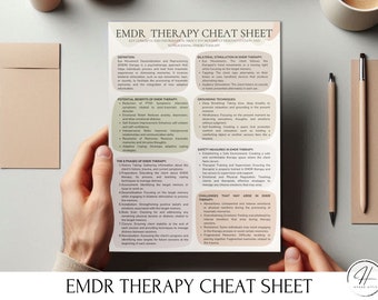 EMDR Therapy Cheat Sheet, Eye Movement Desensitization and Reprocessing (EMDR) Therapy Worksheet, EMDR Therapy Resources, Therapist Notes