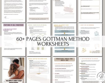 Couples Therapy Worksheets for Therapists: Conflict, Relationship House, Four Horsemen Antidotes, Communication, Love Maps, Trust | PDF File