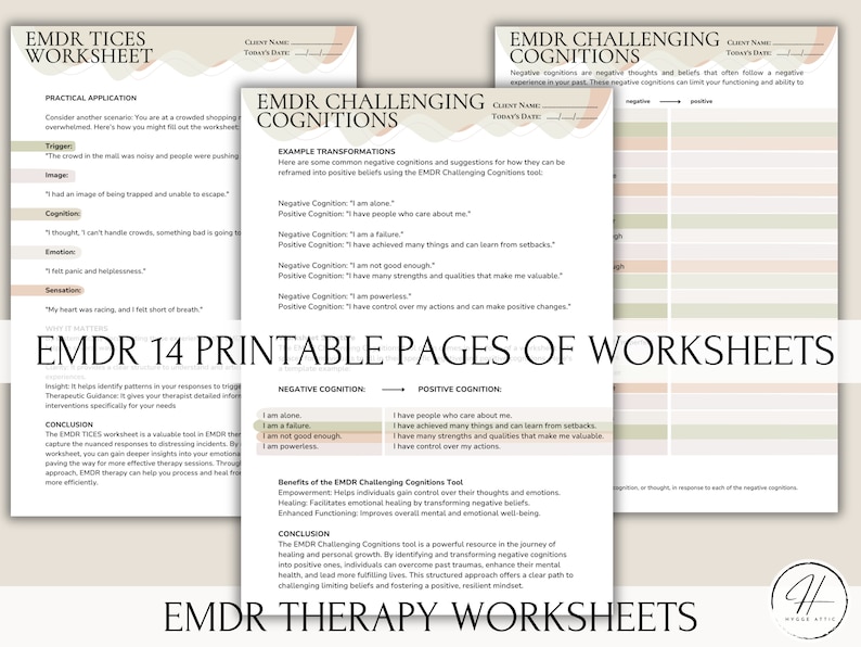 The Answer Emdr Worksheet.pdf EMDR Bundle Therapy Worksheets, Safe Place Worksheet, Emotional ...