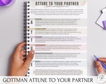 ATTUNE Couples Therapy Worksheet • Marriage Counseling Exercises • Relationship Communication Tools • Printable Guide to Master Connection