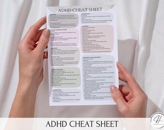 Executive Function ADHD Cheat Sheet, ADHD Tools, Attention Deficit, Understanding Executive Function, Executive Function Tips, Worksheet